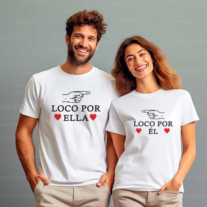 Diseños San Valentín Parejas Camisetas Editables - Image 5