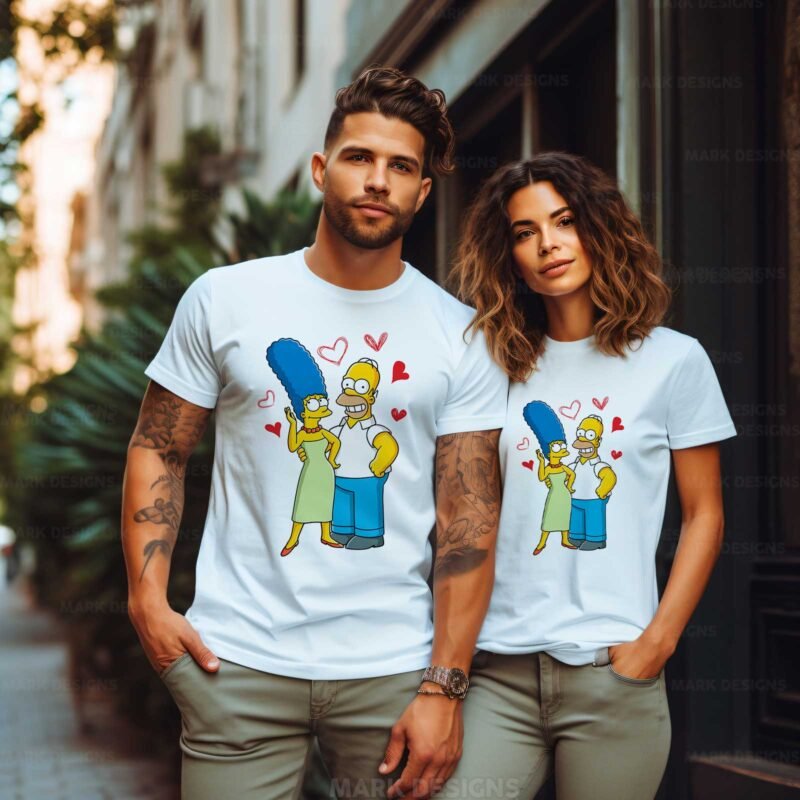 Dibujos Parejas Camisetas Diseños Editables - Image 5
