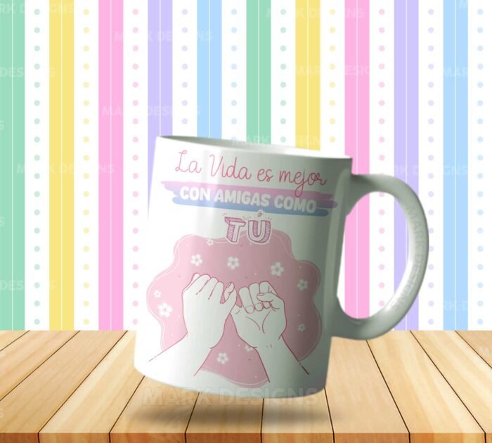 Diseños Amigas como Tu para Tazas Editables - Image 6