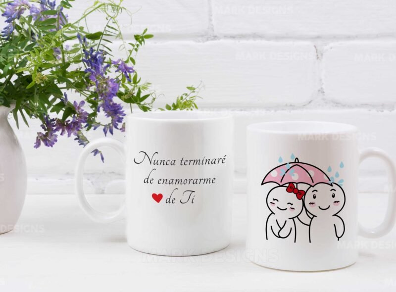 Diseños San Valentín Frases Románticas Tazas - Image 6