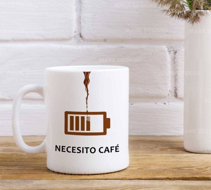 Diseños Necesito Café Tazas Editables - Image 3