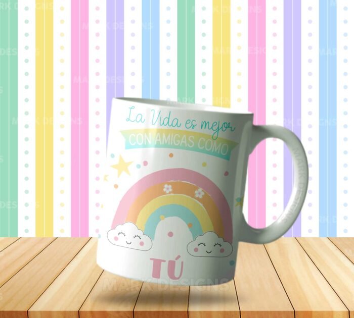 Diseños Amigas como Tu para Tazas Editables - Image 4