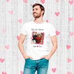 Diseños San Valentín Foto Nombre Personalizado Camisetas - Image 3