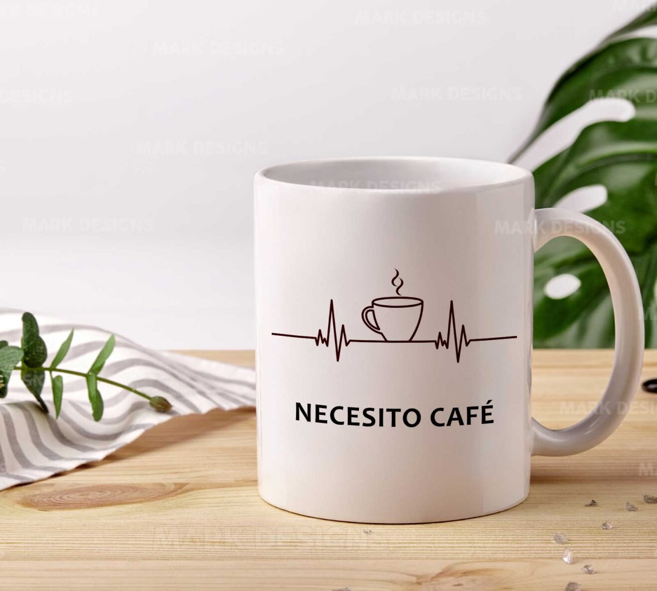 Diseños Necesito Café Tazas Editables Mark Designs