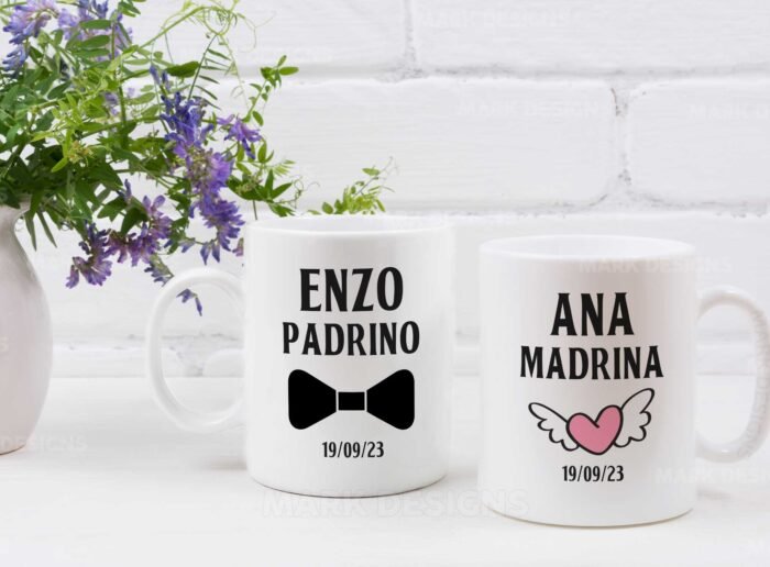 Diseños Padrino Y Madrina Tazas Personalizados - Image 7
