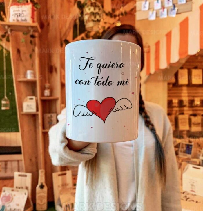 Diseños Te quiero con todo mi Corazón para Tazas - Image 5