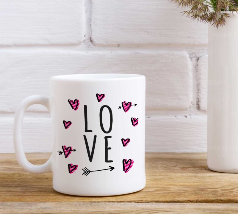 Diseños Love San Valentín Tazas Editables - Image 6