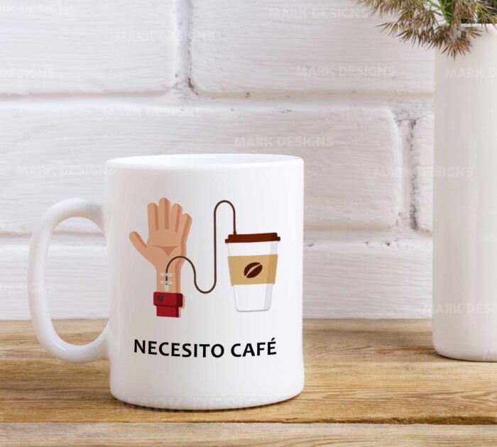 Diseños Necesito Café Tazas Editables - Image 5