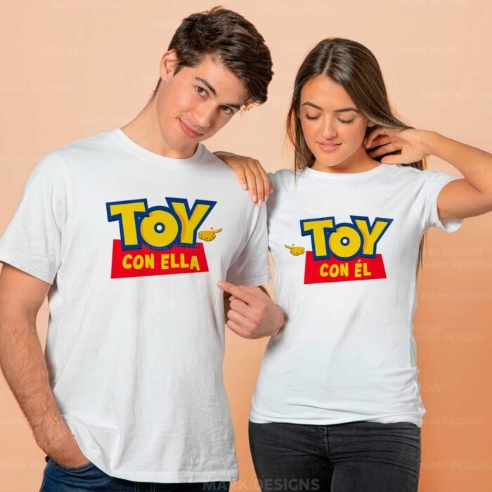 Diseños San Valentín Parejas Camisetas Editables - Image 3