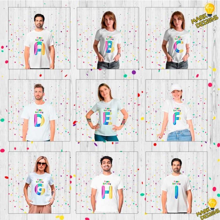 Diseños Abecedario Cumpleaños Iniciales