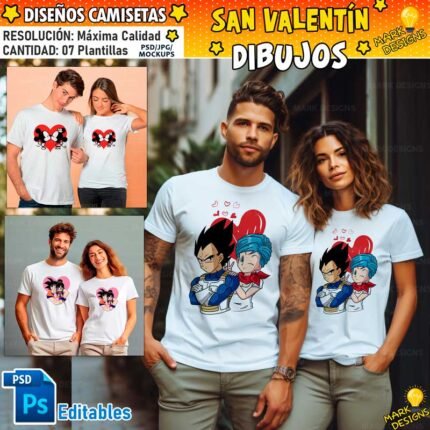 Dibujos Parejas Camisetas Diseños Editables
