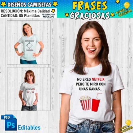 Frases Graciosas Camisetas Diseños Editables