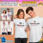 Parejas Camisetas Diseños Sublimación Editables