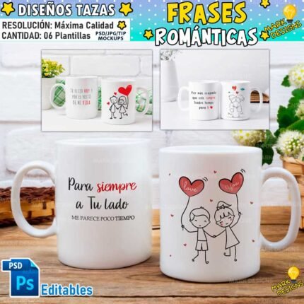 Diseños San Valentín Frases Románticas Tazas