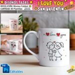 Diseños I love you para Tazas Sublimables