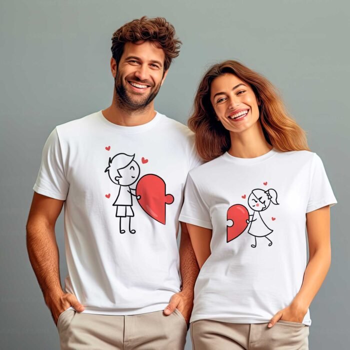 San Valentín Parejas Camisetas Diseños Editables - Image 4
