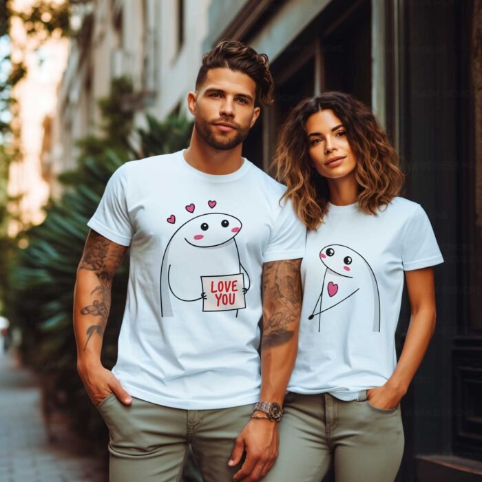 San Valentín Parejas Camisetas Diseños Editables - Image 7