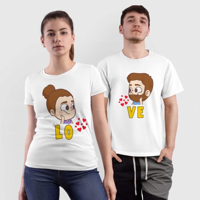 Diseños Love Parejas Camisetas Sublimación - Image 6