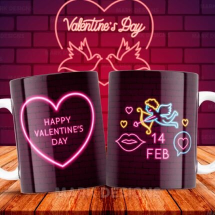 Parejas Efecto Neón Tazas Diseños Sublimación