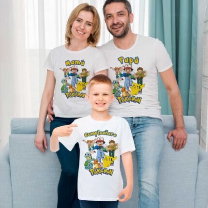 Diseños Cumpleaños Pokemón Camisetas Niños