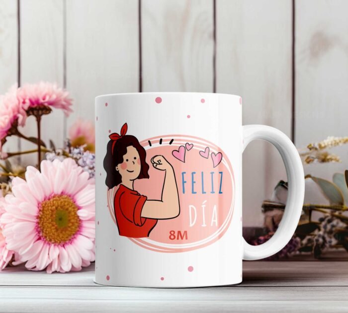 Dia de la Mujer Tazas Diseños editables - Image 4