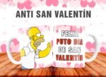 Anti San Valentín Tazas Diseños Editables