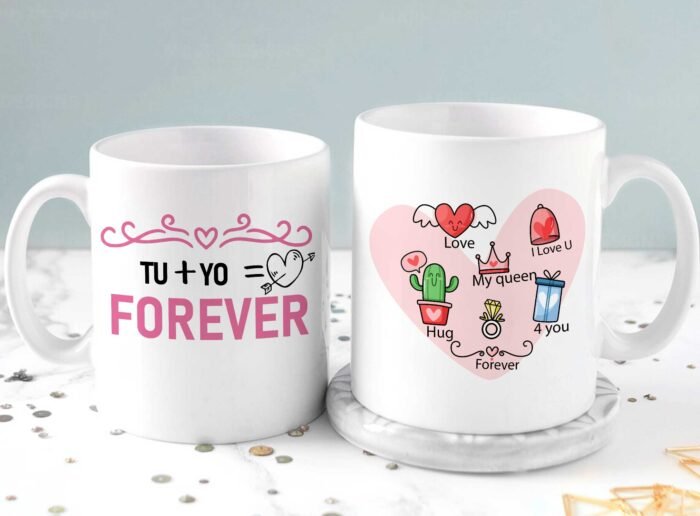 Tu y Yo Tazas San Valentín Diseños Editables