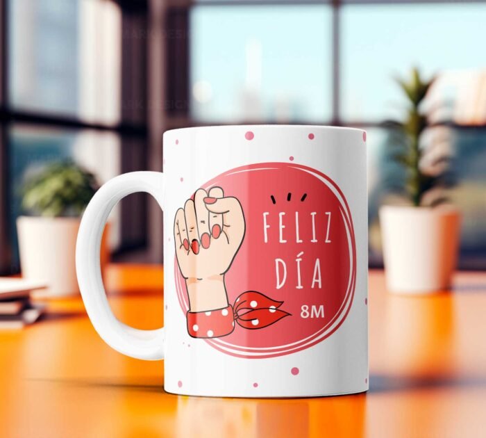 Dia de la Mujer Tazas Diseños editables - Image 6