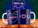 Parejas Efecto Neón Tazas Diseños Sublimación - Image 3
