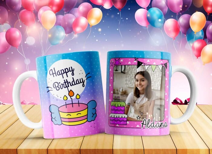 Cumpleaños Diseños Tazas Nombre y Foto - Image 4