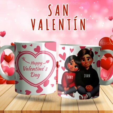 Diseños Parejas Estilo Disney Tazas Editables