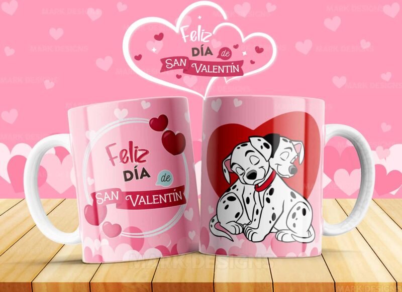 San Valentín Dibujos Parejas Tazas Editables - Image 5