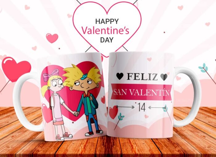 Dibujos Parejas Tazas Diseños Editables