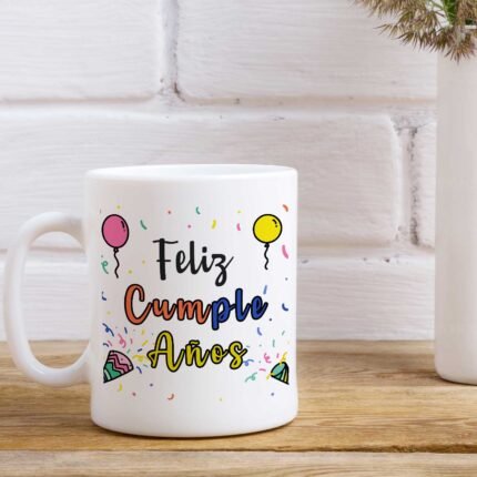 Diseño Cumpleaños Tazas Editables Sublimación