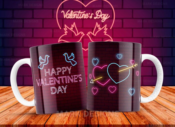 Parejas Efecto Neón Tazas Diseños Sublimación - Image 7