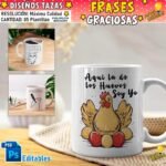 Tazas Graciosas Diseños editables sublimables