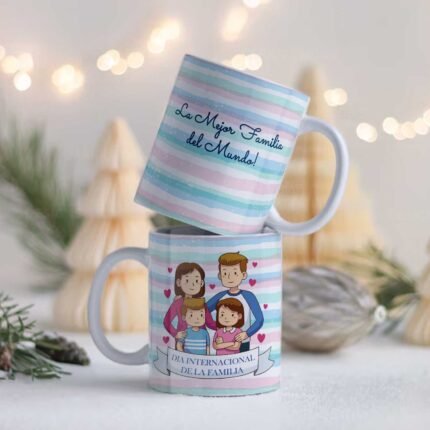 Plantillas Dia de la Familia Tazas Editables
