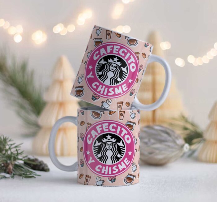 Plantillas Cafecito y chisme Tazas
