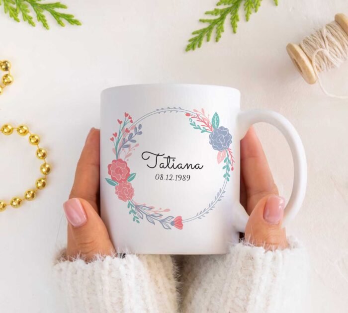 Plantillas con Nombre personalizado tazas editables - Image 6