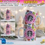 Plantillas Cafecito y chisme Tazas