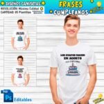 Plantillas Cumpleaños Frases Camisetas