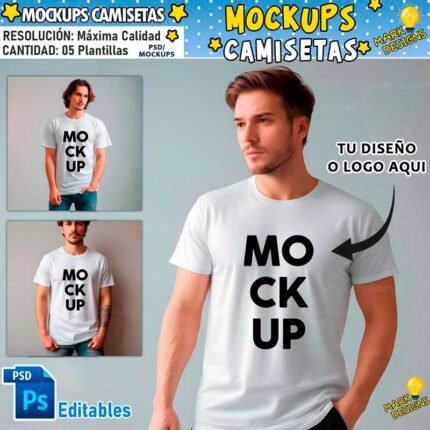 Mockups para Camisetas Hombre