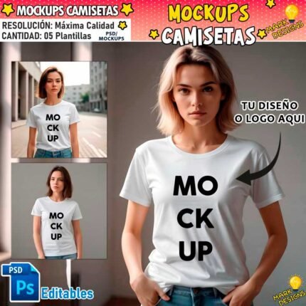 Mockups para Camisetas Mujeres