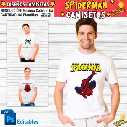 Plantillas Spiderman para Camisetas Sublimación