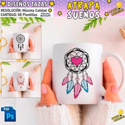 Plantillas Atrapasueños para Tazas