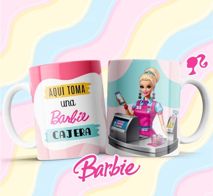 Diseños Barbie Profesiones Tazas - Image 9