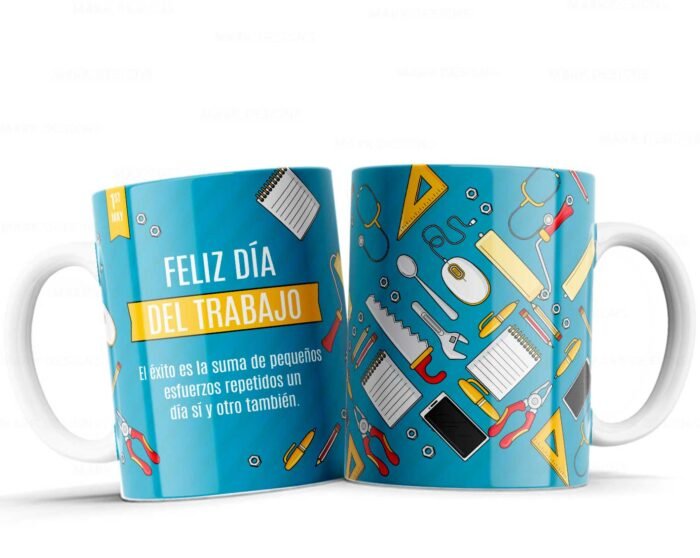 Plantillas día del Trabajo tazas - Image 3