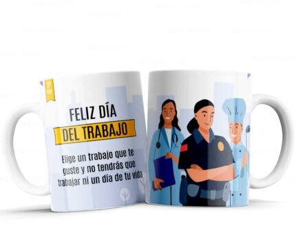 Plantillas día del Trabajo tazas