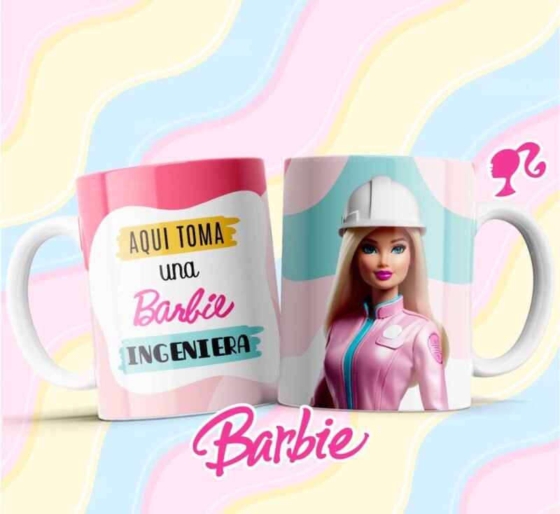 Diseños de Barbie Profesiones para Tazas - Image 4