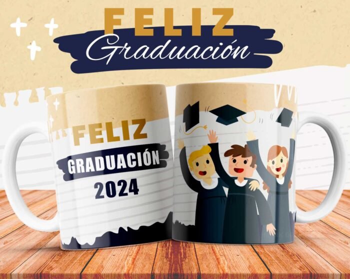 Plantillas Graduaciones para tazas - Año editables - Image 4